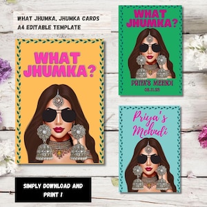 Jhumka Favour Cards, What Jhumka Cards, Mehndi Baazar, Mehndi Favours, Earrings Card, Dholki Favours, Indian Wedding Favours, Mehndi Decor.