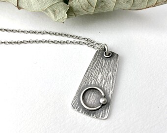 Texture and Tone Silver Pendant