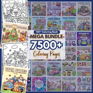 Mega Bundle Coco Wyo Bold and Easy Coloring Book for Kids and Adults, Coloring Pages, Comfy and Cozy Digital Download