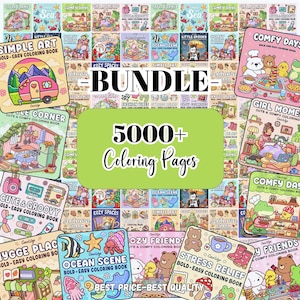 5000+ ultimative Bundle Malbücher, mutig und einfach Bücher, Pdf, Png, svg.