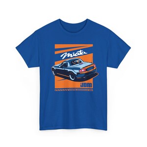 T-shirt Miata Angry Eye JDM - Style Racing Lowered - T-shirt Noir Manches Courtes Imprimé Floral Lettrage