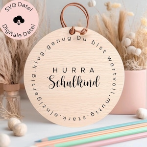 Archivo SVG cortado con láser, etiqueta SVG para bolsa de dulces, etiqueta de cono escolar, regalo SVG para inscripción escolar, etiqueta de regalo para bolsa de dulces, afirmación