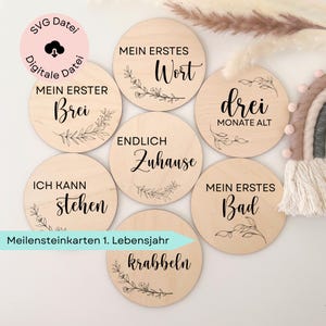 Fichier laser SVG, cartes d'étape SVG, cartes d'étape bébé, signe de naissance nouveau-né, fichier numérique de panneau en bois, cadeau de naissance