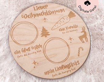SVG レーザーカット、サンタ クロース プレート SVG、クリスマス、サンタ クロース ボード、サンタ プレート SVG、サンタ クロース ボード、SVG ファイル