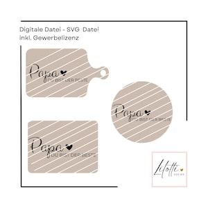 SVG Laserdatei, SVG Schneidebrett, Frühstücksbrett Papa Geschenk, Vatertag, SVG Geschenk Papa, Vesperbrett, Holzbrettchen Digitale Datei