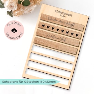 Laser file block template including commercial license, block template as cutting file for 160 x 22 mm blocks, SVG, dxf, png, pdf