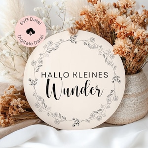 Fichier laser Little Miracle, panneau en bois SVG Little Miracle, décoration chambre bébé, cadeau naissance, signe de naissance, fichier découpe laser, jalon
