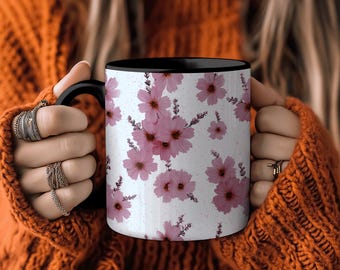 Lovely Cottagecore Flower Mug, Mothers Day Vintage Floral & Botanical Design, Perfect Gift for Grandma, Mother, Family Garden Enthusiasts