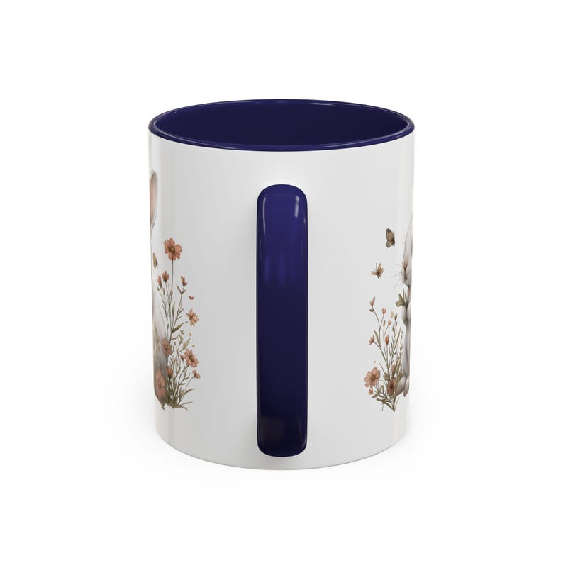 Rabbit Mug Easter Gift Spring Coffee Mug Bunny Rabbit Mug Happy Easter Spring Cup Bunny Mug Spring Gift for Her Cute Bunny Coffee Mug image 7