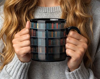 Gothic Bookworm Book Lovers Medieval Mug Dark Academia Mug Witchy Coffee Mug Gift for Avid Readers Library Coffee Cup Dark Cottagecore