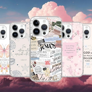 Bible Verse Quote Christian Phone Case for iPhone 16 15 14 13 12 Pro Max Mini / Case for Samsung S25 S24 S23 Ultra / Case for Google Pixel