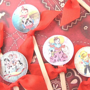 Cowboy Cupcake Picks, Cowgirl Cupcake Picks, Western Cupcake Picks