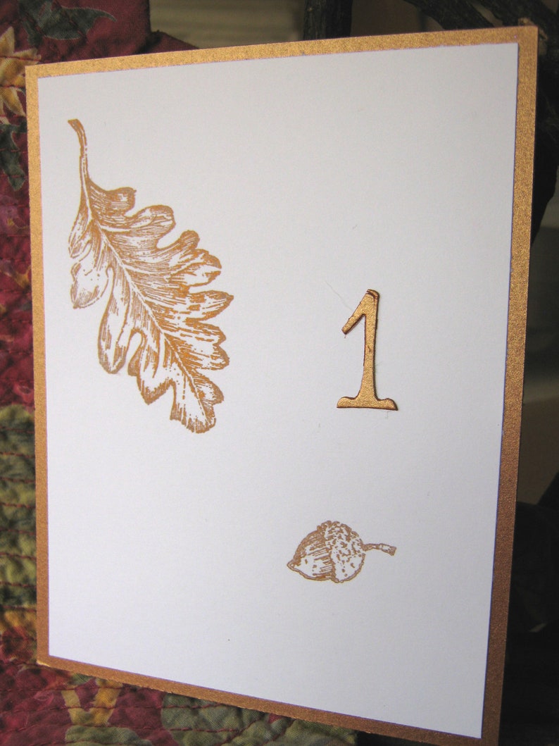 Fall Table Numbers Fall Table Numbers, Autumn Leaf and Acorn Wedding Numbers, Thanksgiving ...