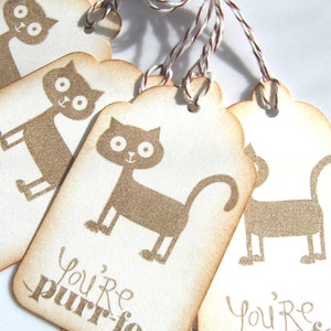 You're purrfect gift tags, cat gift tags image 2