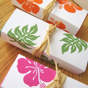 10 Tropical Wedding Favor Boxes, Hibiscus Island Style Wedding Favor ...