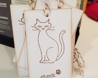 Check Meowt Cat Gift Tags, Cat Gift Tags