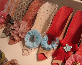 Marie Antionette inspired fancypaper shoe favor boxes set of 5