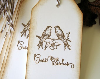 Lovebirds Wedding Wish Gift Tags