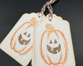 Etiquetas de presente de Halloween Happy Jack