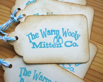 Christmas Gift Tags, Warm Wooly Mitten Co Holiday Tags