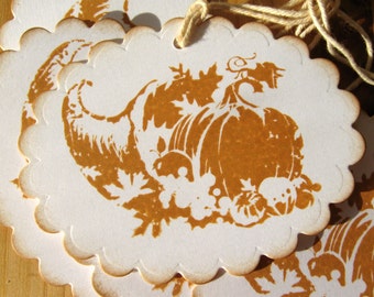 Cornucopia Fall Thanksgiving Tags