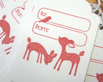 Little Deer Valentine Gift Tags