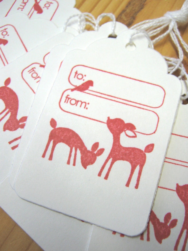 Little Deer Valentine Gift Tags image 1