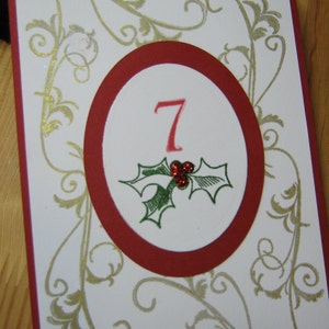 Christmas Holly Wedding Table Numbers image 3