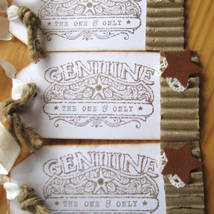Rustic Lace and Rope Gift Tags With Rusty Paper Star - Etsy