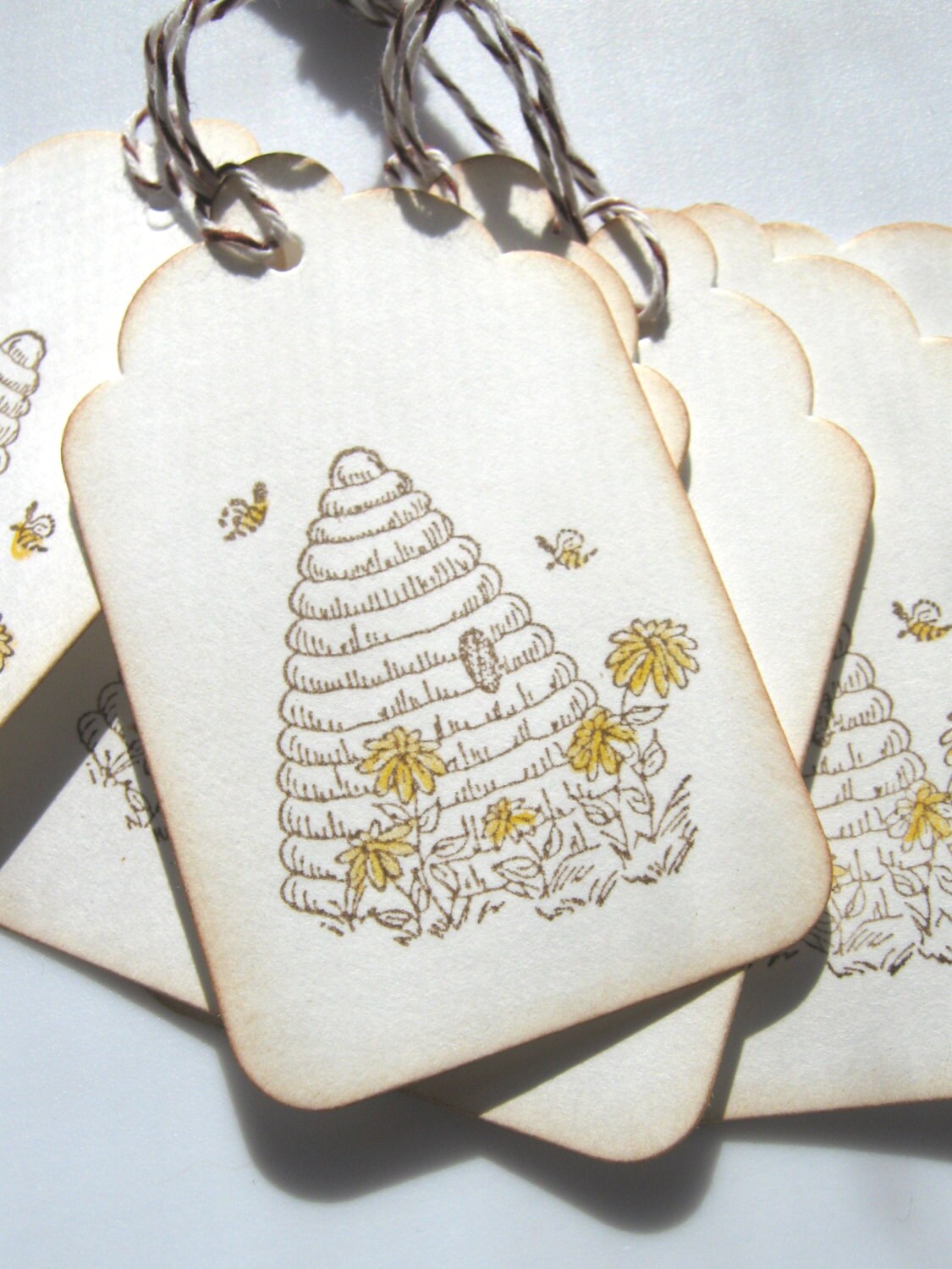 Bee Hive Gift Tags Bee Skep Gift Tags Bee Mine Gift Tags Etsy