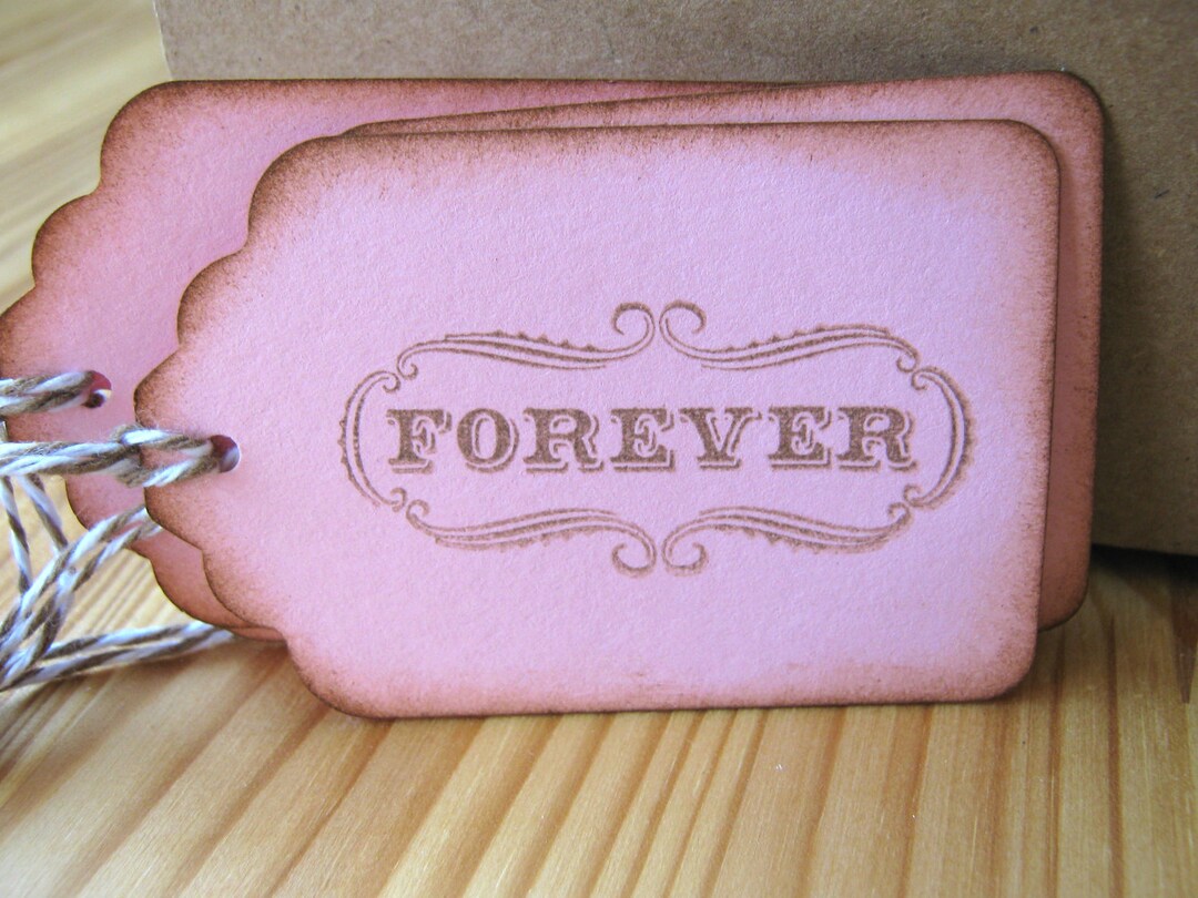 Pink Wedding Gift Tags Forever, Love Tags - Etsy