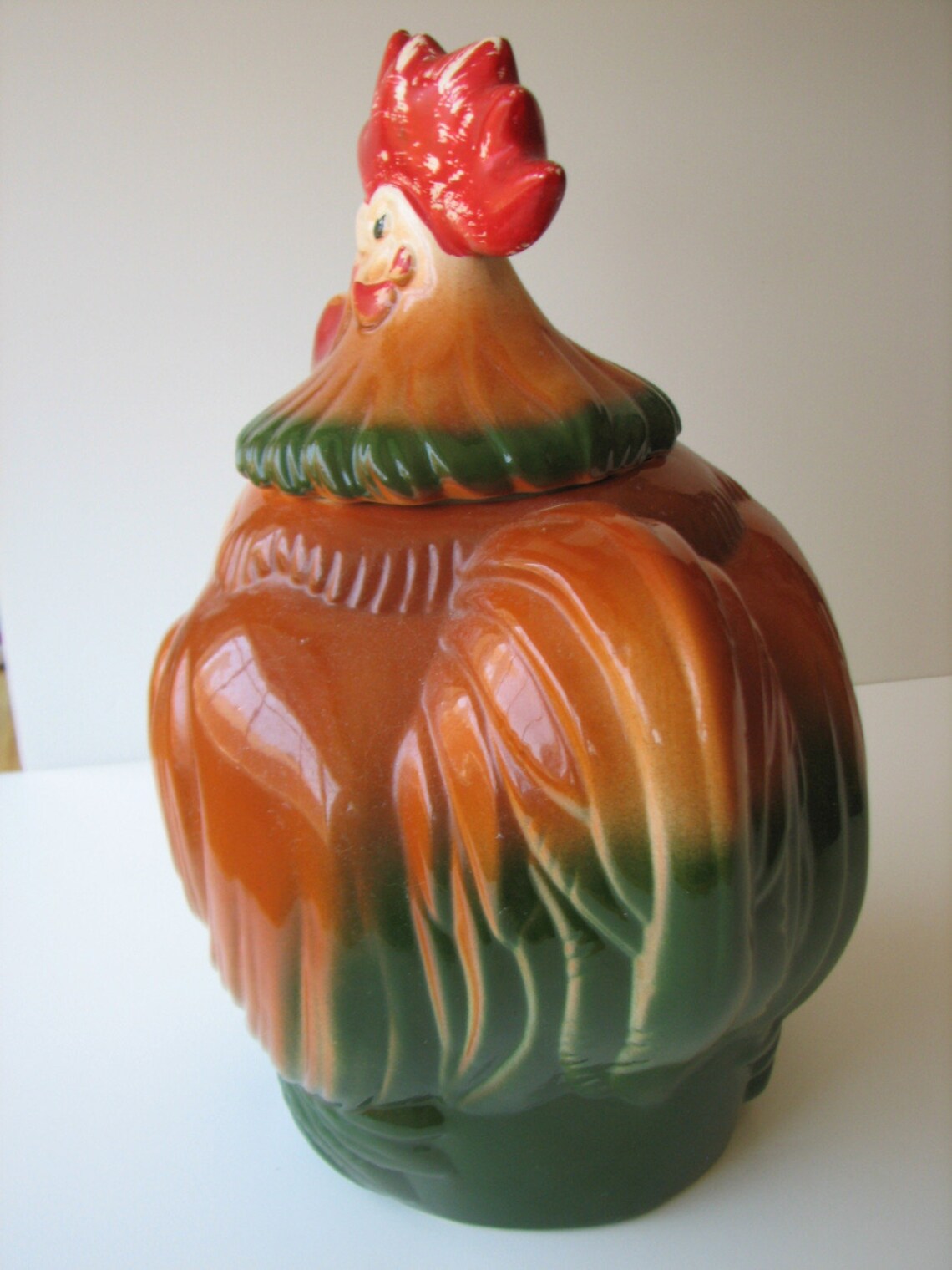 Vintage jaunty rooster cookie jar Etsy