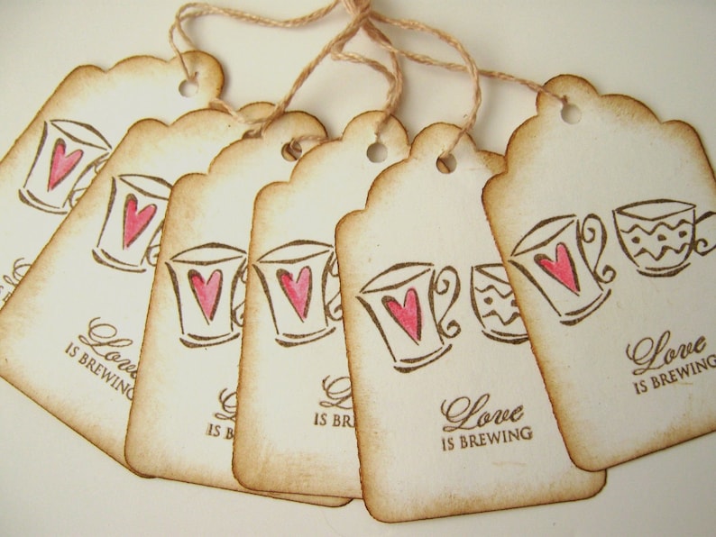 Wedding Wish Tags Love is Brewing Espresso Coffee Mugs Etsy