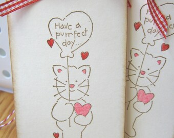Kitty Cat Valentine Gift Tags