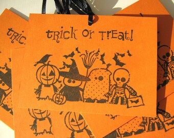 Halloween tags, Trick or Treat Little Goblins