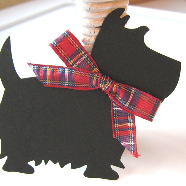 Black Scottie Dog Gift Tags, Scottie Dog Gift Tag Embellishment, Scotty Dogs