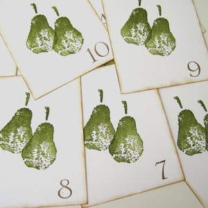 Perfect Pear Wedding Table Numbers Escort Cards Place Cards image 5