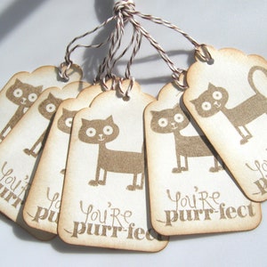You're purrfect gift tags, cat gift tags image 4