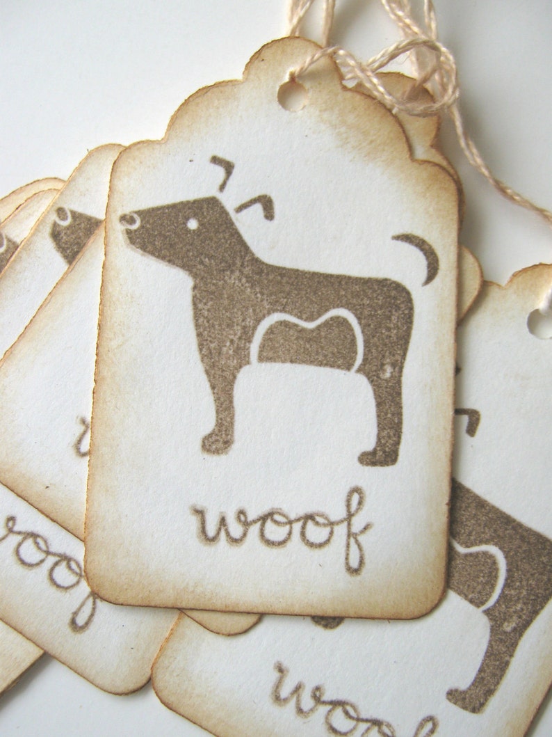 Woof Dog Gift Tags image 1