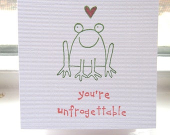 Frog Valentines, Childrens Valentines, Unfrogettable Valentines