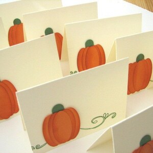 Cartes Pumpkin Place, orange, chute, ensemble de 10