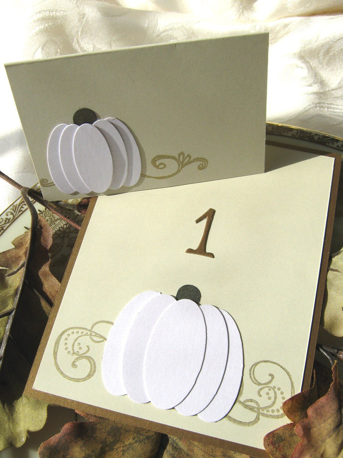 Fall Table Numbers White Pumpkin Wedding Table Numbers, Fall Table Numbers - Etsy