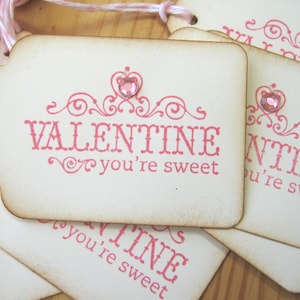 Sweet Pink Valentine Gift Tags