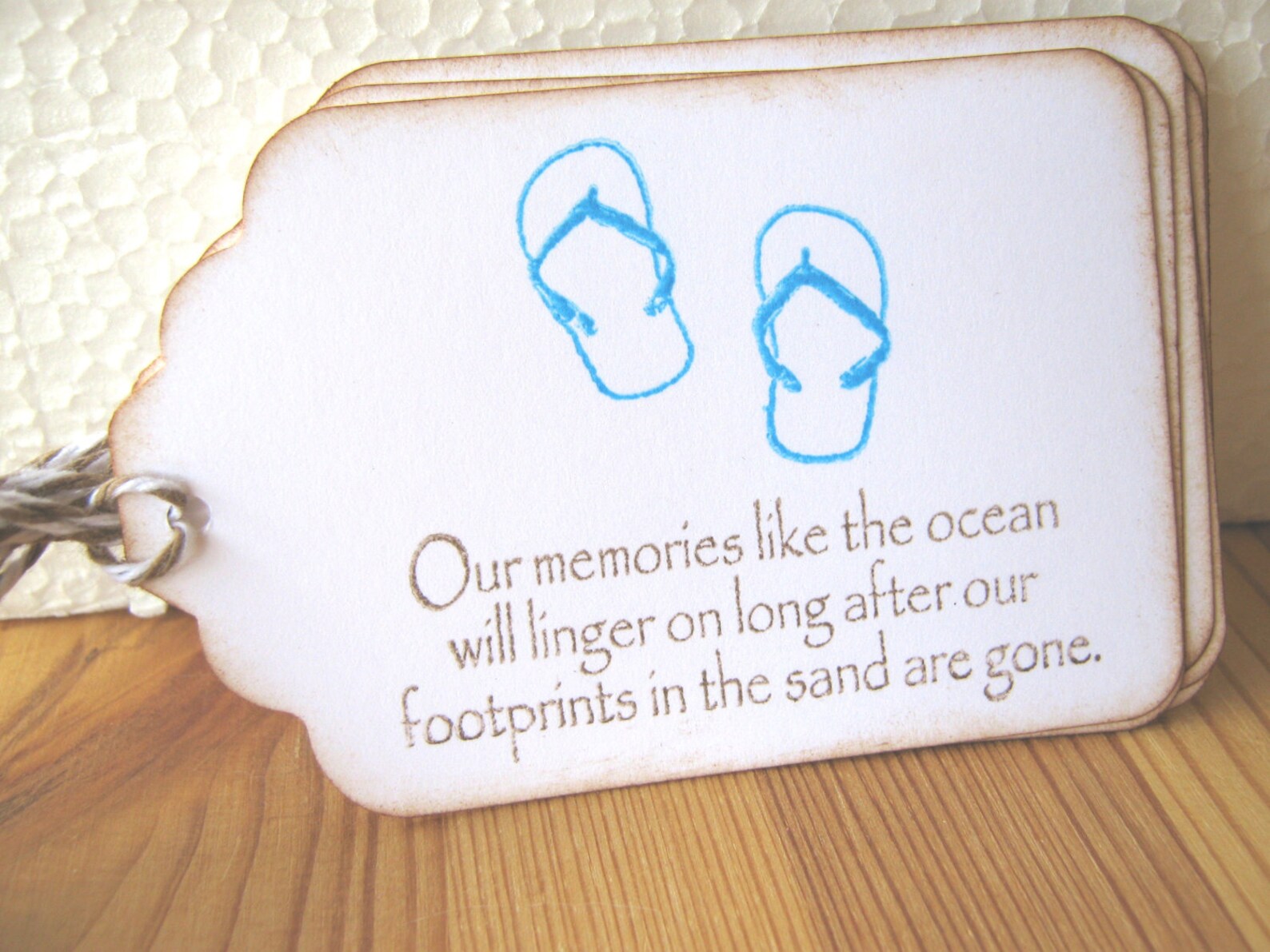Flip Flops Footprints in the Sand Gift Tags Etsy