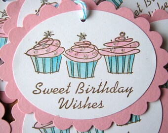 Birthday Wishes Cupcake Tags