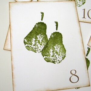 Perfect Pear Wedding Table Numbers Escort Cards Place Cards image 4