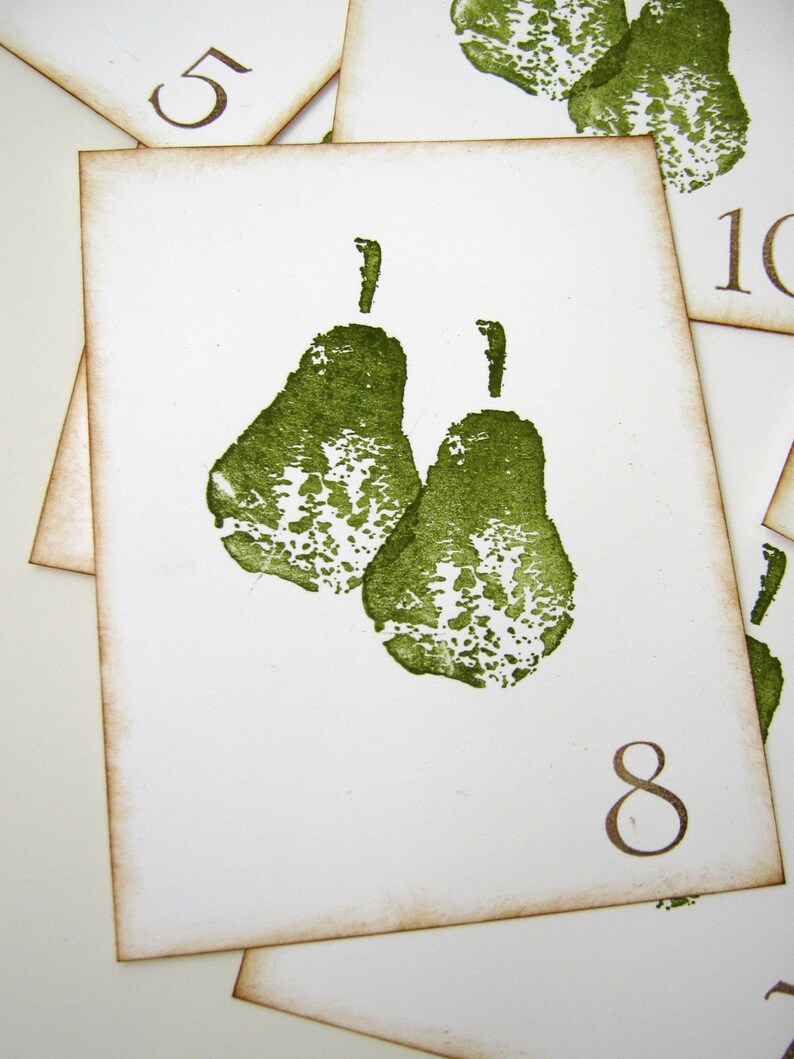 Perfect Pear Wedding Table Numbers Escort Cards Place Cards image 4