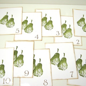 Perfect Pear Wedding Table Numbers Escort Cards Place Cards image 3