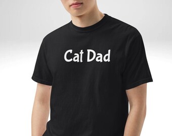 Chat papa confort couleurs chemise cadeau pour amoureux des chats homme animal de compagnie papa tee doux style vintage graphique t shirt imprimé chat propriétaire petit ami cadeau