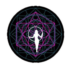 Magic in Motion Hoop Dancer Sticker Sacred Geometry Flow Arts Festival Decal Boho Rave Aesthetic Dance Art Waterproof Vinyl Sticker